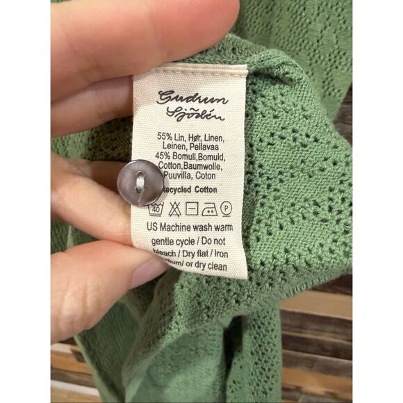 Gudrun Sjoden floral knit long vest cardigan size XXL - Picture 4 of 6